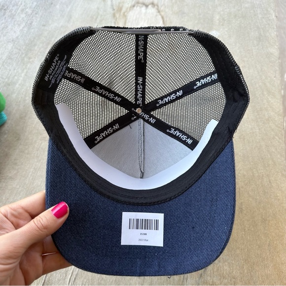 NWT In Shape Fit Club Navy Blue Trucker Snap Back Hat - Picture 4 of 7